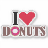 I love donut design aufkleber (Vorderseite)