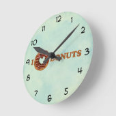 I love Donuts Runde Wanduhr (Winkel)