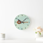 I love Donuts Runde Wanduhr (Zuhause)