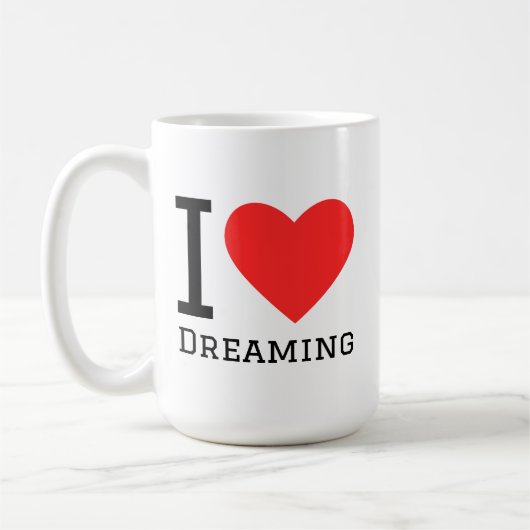 I love dreaming square sticker kaffeetasse (Links)