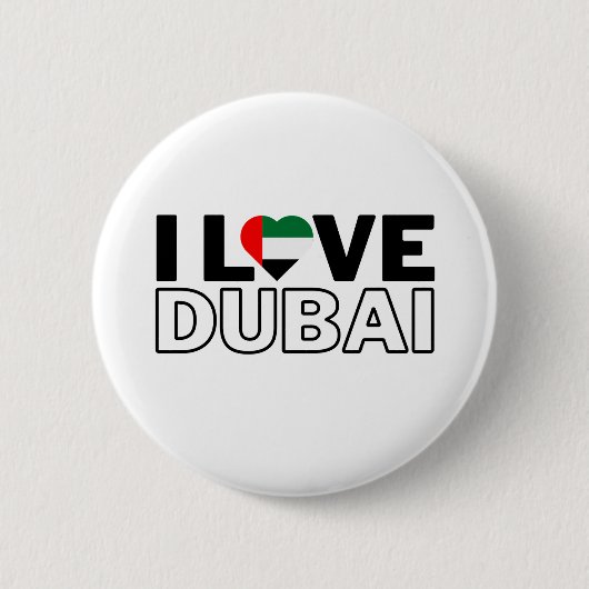 I LOVE DUBAI - For real Dubaians! Button (Vorderseite)