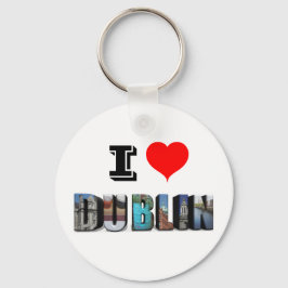 I Love Dublin Ireland 3D Travel Photo Schlüsselanhänger