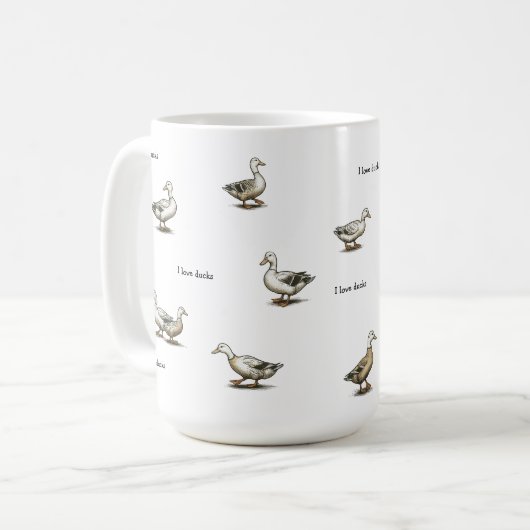 I Love Ducks Kaffeetasse (Vorderseite Links)