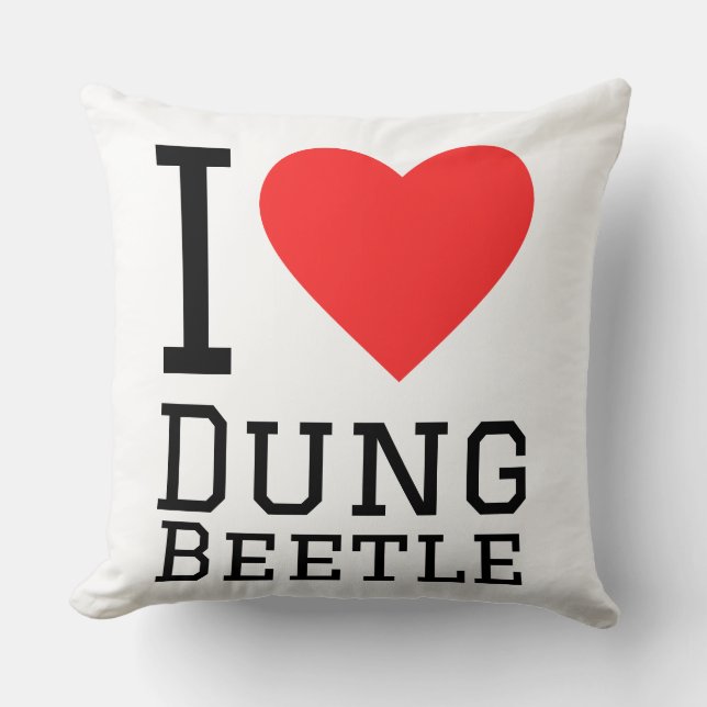 I love dung beetle  kissen (Vorderseite)