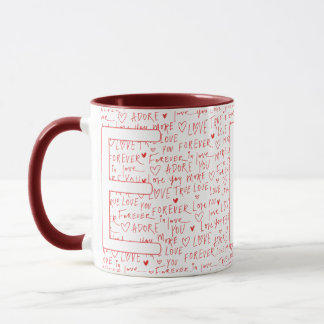 I Love E You — Personalized Initial “E” Romantic D Tasse