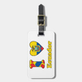 I love Ecuador Gepäckanhänger (Vorderseite vertikal)