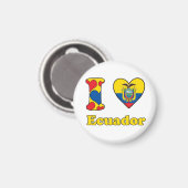 I love Ecuador Magnet (Vorderseite/Rückseite)