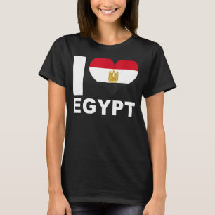 I Love Egypt Heart Flag T-Shirt