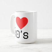 I love eighties kaffeetasse (Vorderseite Links)