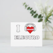 I Love Electro Postkarte (Stehend Vorderseite)
