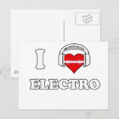 I Love Electro Postkarte (Vorne/Hinten)
