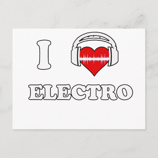 I Love Electro Postkarte (Vorderseite)