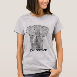 "I love elephants" shirt