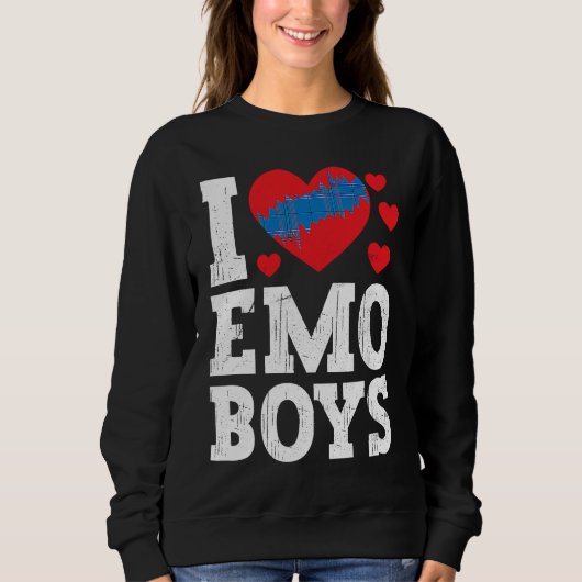 I Love Emo Boys emo boys Sweatshirt (Vorderseite)
