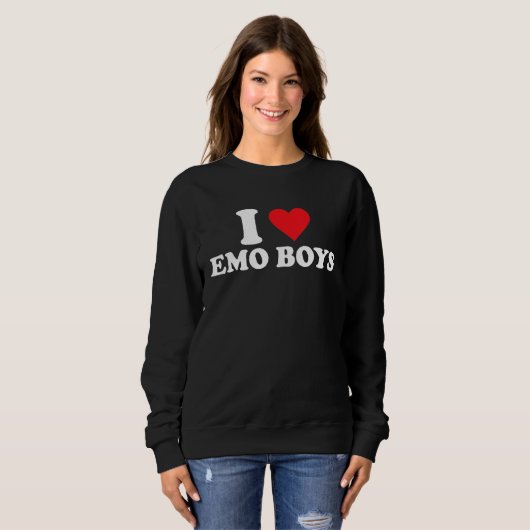 I Love Emo Boys Sweatshirt (Vorne ganz)