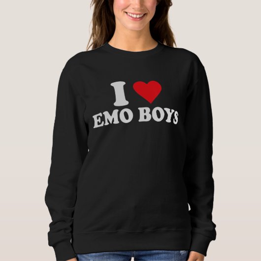 I Love Emo Boys Sweatshirt (Vorderseite)