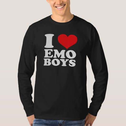 I Love Emo Boys T-Shirt (Vorderseite)