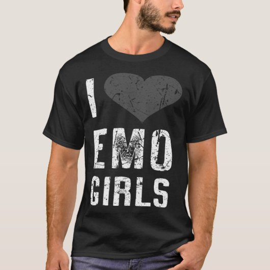 I Love Emo Girls T-Shirt (Vorderseite)