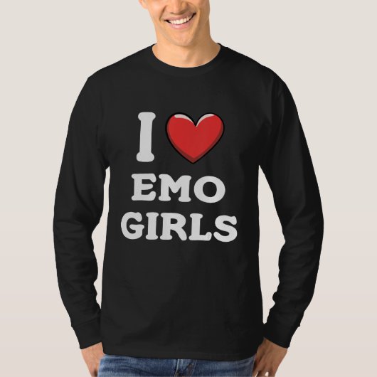 I Love Emo Girls T-Shirt (Vorderseite)