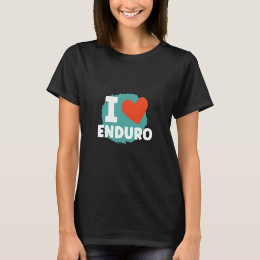 I Love Enduro Enduro Motocross T-Shirt (Vorderseite)