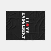 I Love Engelbert Girlfriend &amp; Boyfriend Engelb Fleecedecke (Vorderseite (Horizontal))