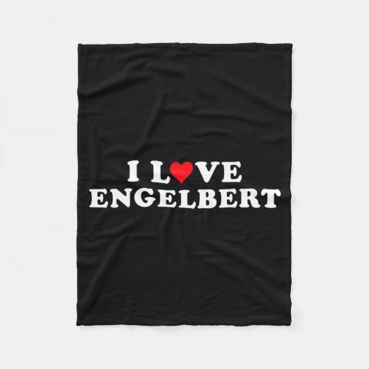 I Love Engelbert Girlfriend &amp; Boyfriend Engelb Fleecedecke (Vorderseite)