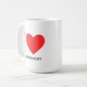 I love environment square sticker kaffeetasse (Vorderseite Links)