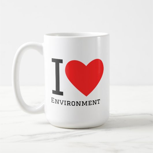 I love environment square sticker kaffeetasse (Links)