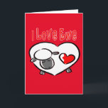 I Love Ewe Romantic Quotes Karte<br><div class="desc">Love Ewe. This cute and cuddly sheep design is a fun and playful way to share your love on Valentine's Day, Mother's Day, Birthdays or any special chance. Tags: "i love you", "happy valentines day", "cute red and white stripes", "playful romantic fun", "i love ewe", "funny whimsical sheep", "birthday mothers...</div>