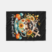 I Love Fall Most Of All Raccoon Autumn Gift Fleecedecke (Vorderseite (Horizontal))