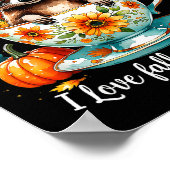 I Love Fall Most Of All Raccoon Autumn Gift Poster (Ecke)
