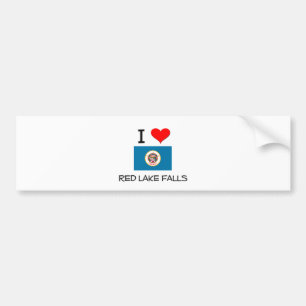 I Love fällt roter See Minnesota Autoaufkleber