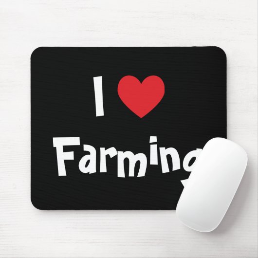 I Love Farming Mousepad (Mit Mouse)