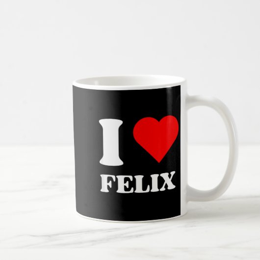 I Love Felix I Heart Felix Name Y2k Valentines Day Kaffeetasse (Rechts)
