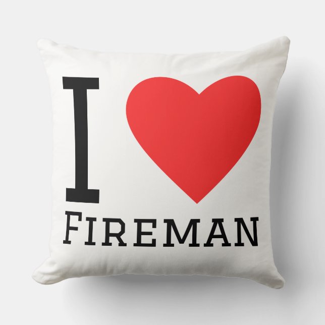 I love fireman  kissen (Vorderseite)
