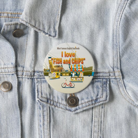 I love FISH & CHIPS Button (Beispiel)