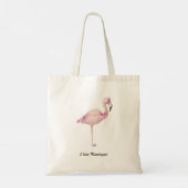 I love Flamingos | Pink Flamingo illustration Tragetasche (Rückseite)