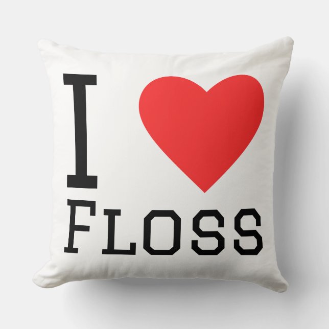 I love floss kissen (Vorderseite)