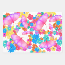 I Love Flowers. Butterfly Dream Geschenkpapier Set
