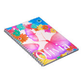 I Love Flowers. Butterfly Dream Notebook Notizblock (Rechte Seite)