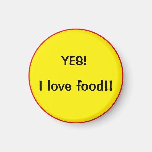 I love food magnet (Vorne)