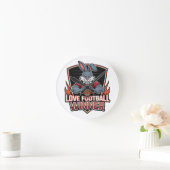 I love football runde wanduhr (Zuhause)