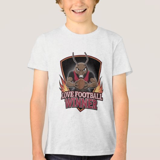 I love football Tri-Blend shirt (Vorderseite)