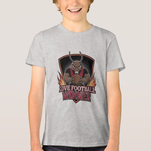 I love football Tri-Blend shirt (Vorderseite)