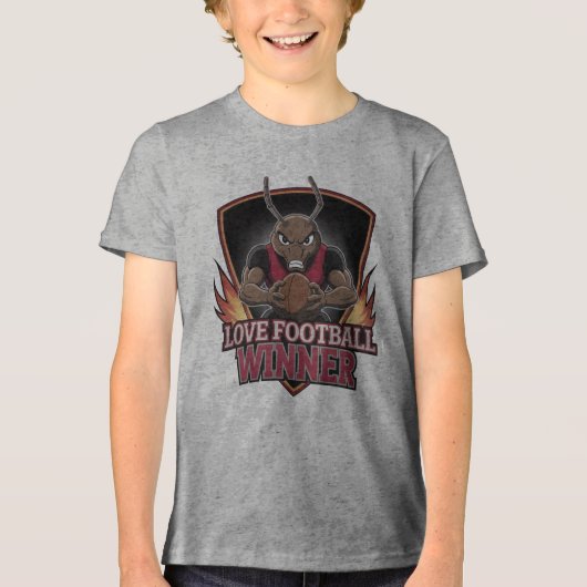 I love football Tri-Blend shirt (Vorderseite)