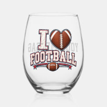 I Love Football Vintage American Sports Heart