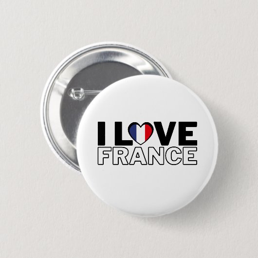 I LOVE FRANCE - For real French people! Button (Vorne & Hinten)