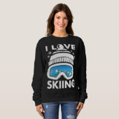 I Love Freestyle Skiing Googles Ski Poles Goggles  Sweatshirt (Vorne ganz)