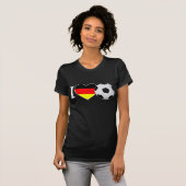 I Love Fussball Deutschland T-Shirt (Vorne ganz)
