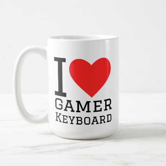 I love gamer keyboard kaffeetasse (Links)